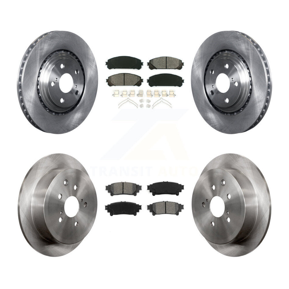 Front Rear Disc Brake Rotors And Semi-Metallic Pads Kit For Toyota Highlander Sienna Lexus RX350 RX450h K8S-101391