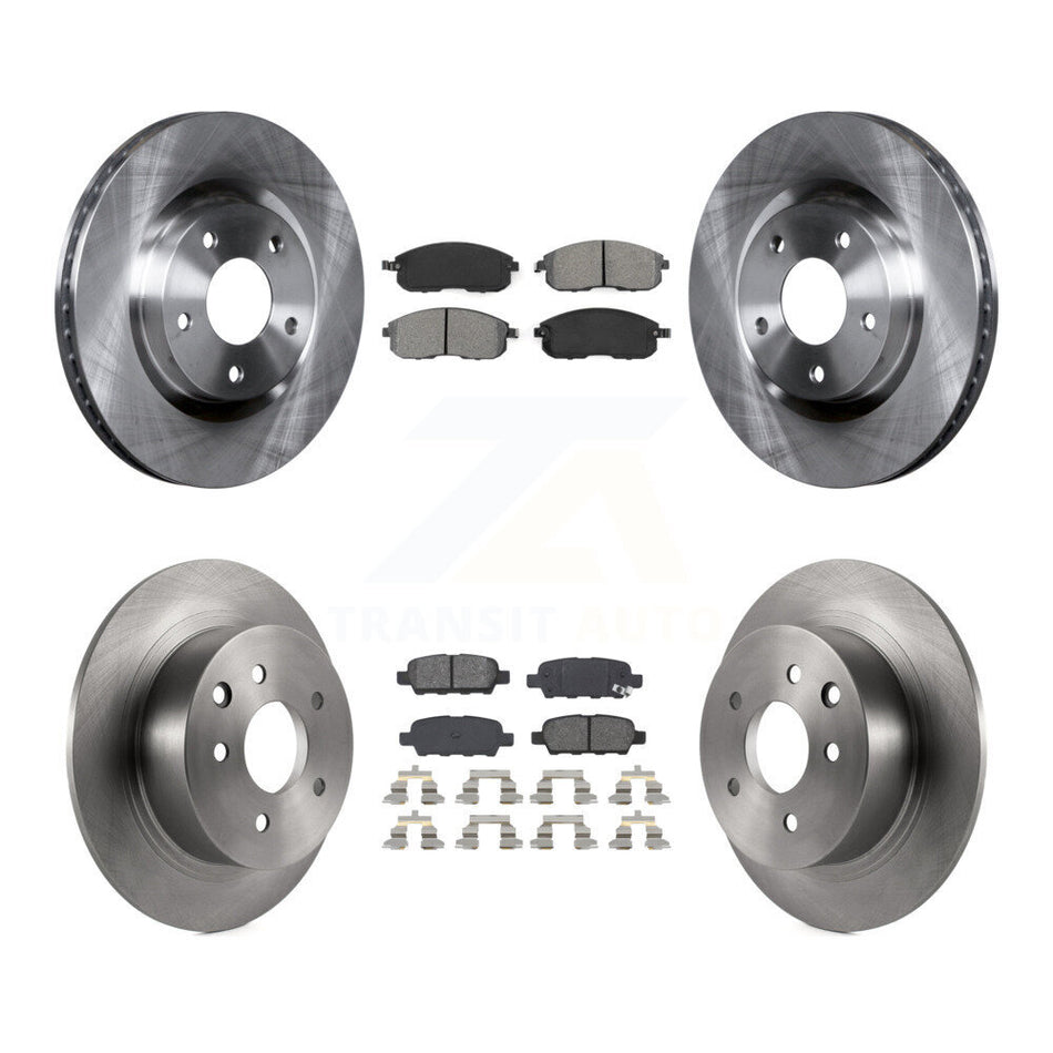 Front Rear Disc Brake Rotors And Semi-Metallic Pads Kit For 2007-2012 Nissan Sentra SE-R K8S-101393
