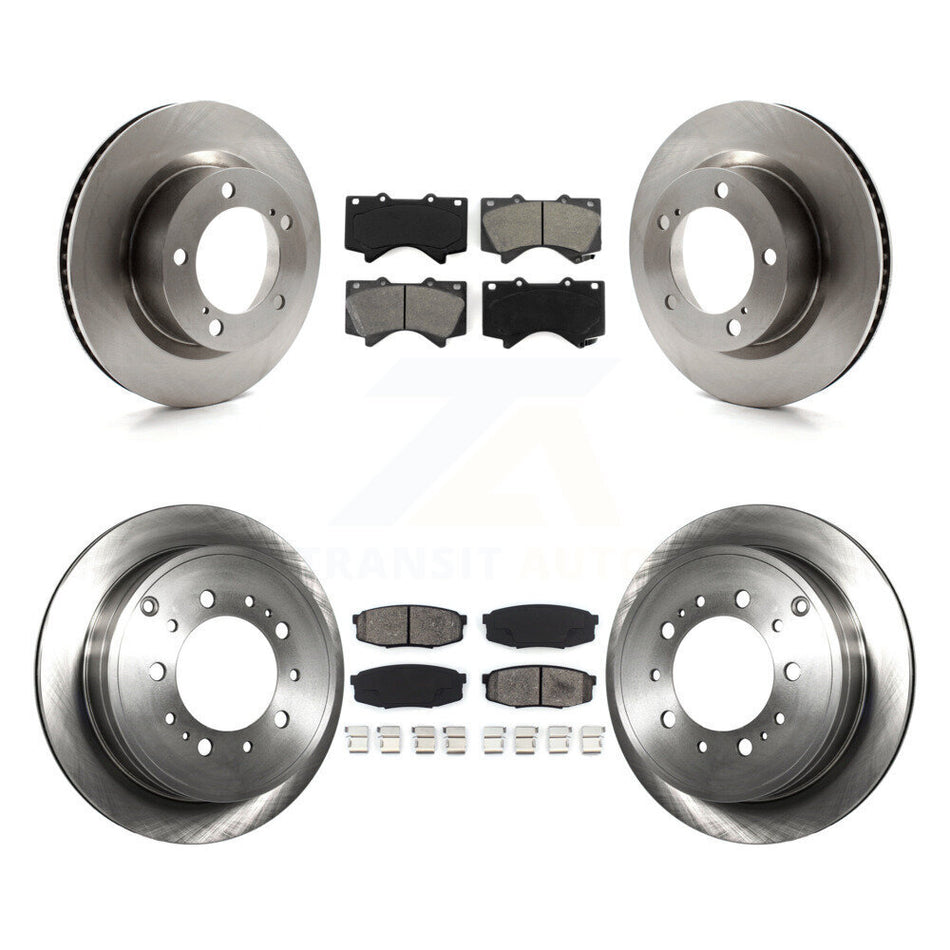 Front Rear Disc Brake Rotors And Semi-Metallic Pads Kit For Toyota Land Cruiser Lexus LX570 K8S-101413