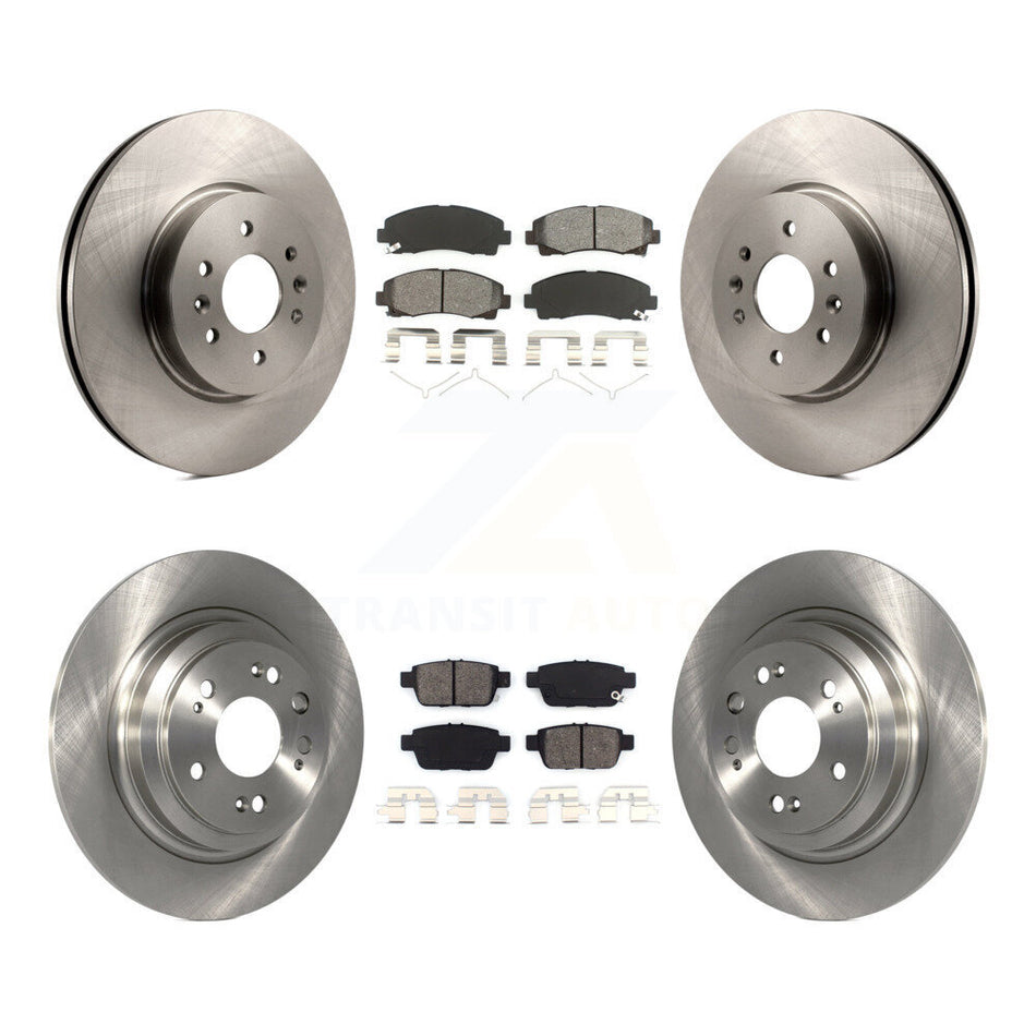 Front Rear Disc Brake Rotors And Semi-Metallic Pads Kit For 2009-2014 Acura TL K8S-101431