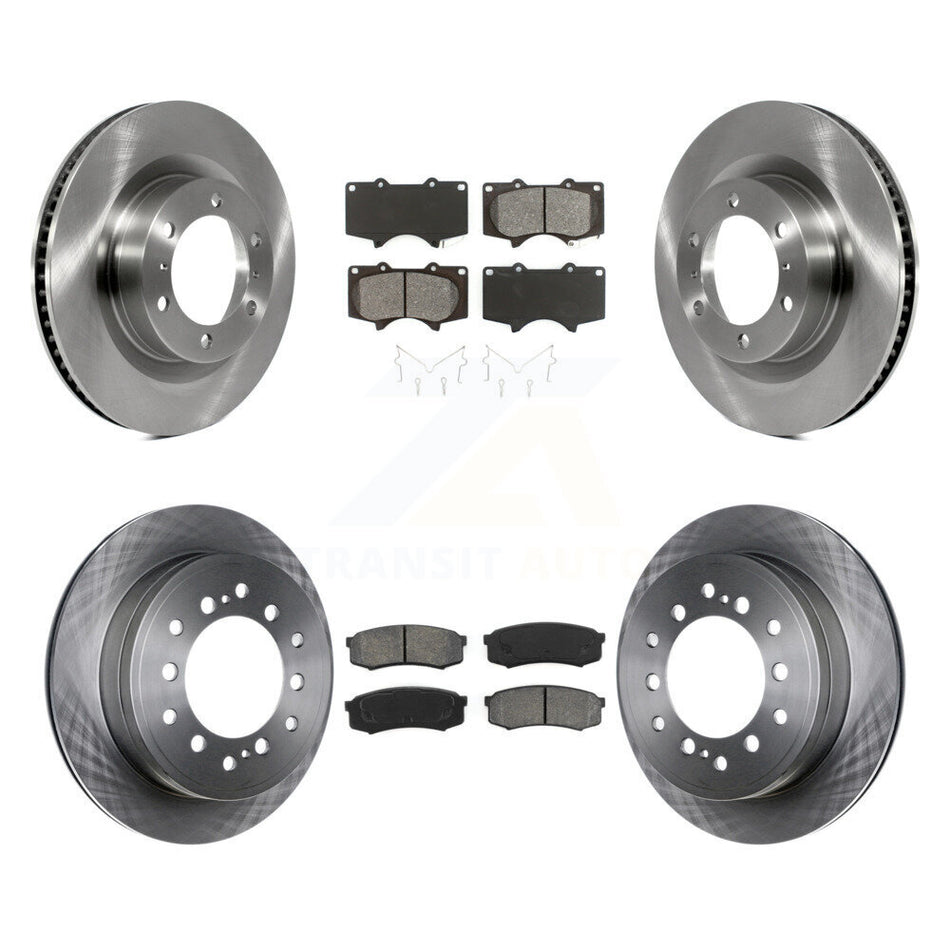 Front Rear Disc Brake Rotors And Semi-Metallic Pads Kit For Toyota 4Runner Lexus GX460 K8S-101442