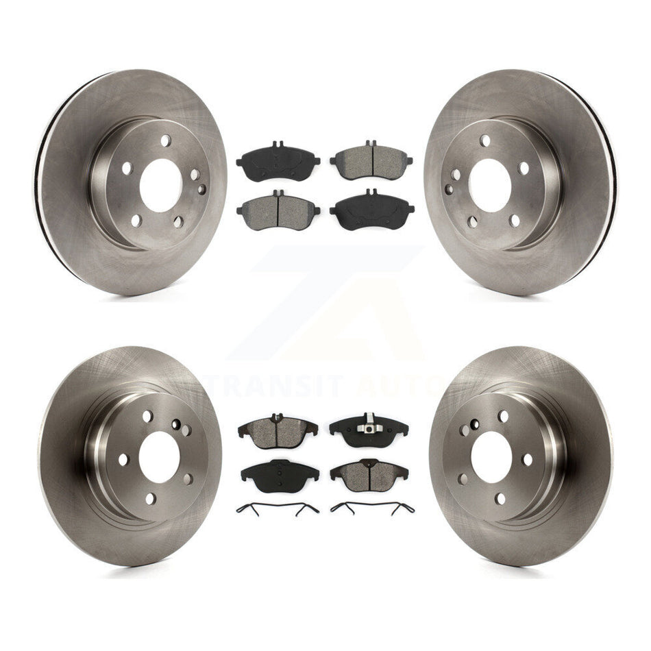 Front Rear Disc Brake Rotors And Semi-Metallic Pads Kit For Mercedes-Benz C300 C250 C230 K8S-101443