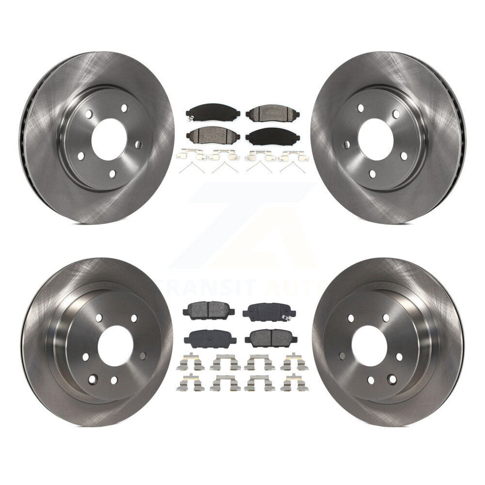 Front Rear Disc Brake Rotors And Semi-Metallic Pads Kit For Nissan LEAF K8S-101453