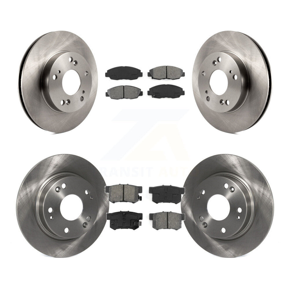 Front Rear Disc Brake Rotors And Semi-Metallic Pads Kit For Honda Civic K8S-101468