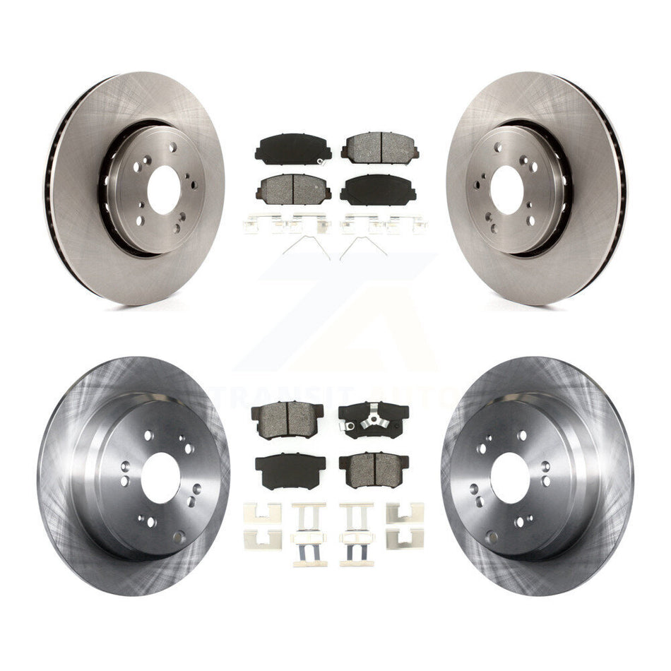 Front Rear Disc Brake Rotors And Semi-Metallic Pads Kit For 2013-2018 Acura RDX K8S-101482