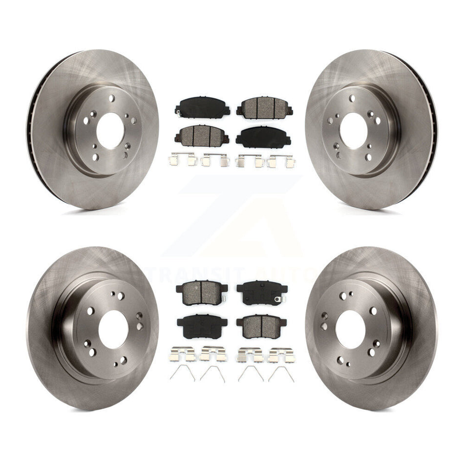 Front Rear Disc Brake Rotors And Semi-Metallic Pads Kit For Honda Accord K8S-101484