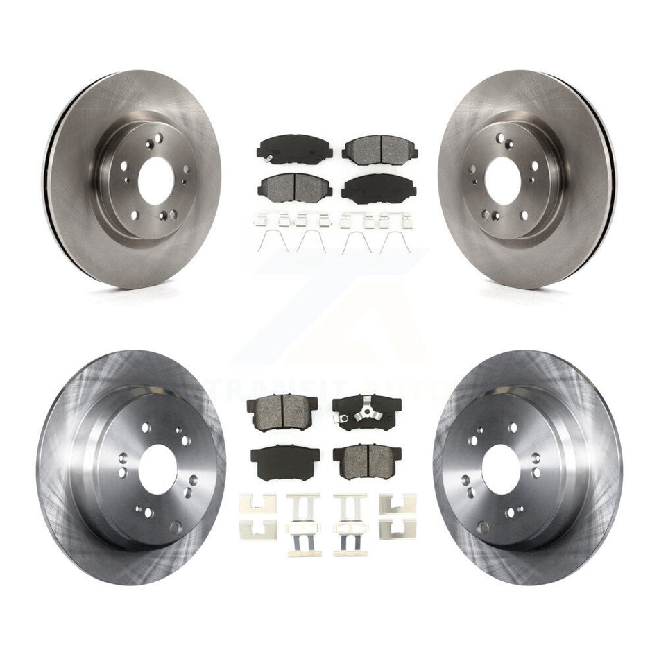 Front Rear Disc Brake Rotors And Semi-Metallic Pads Kit For 2012-2016 Honda CR-V FWD K8S-101487