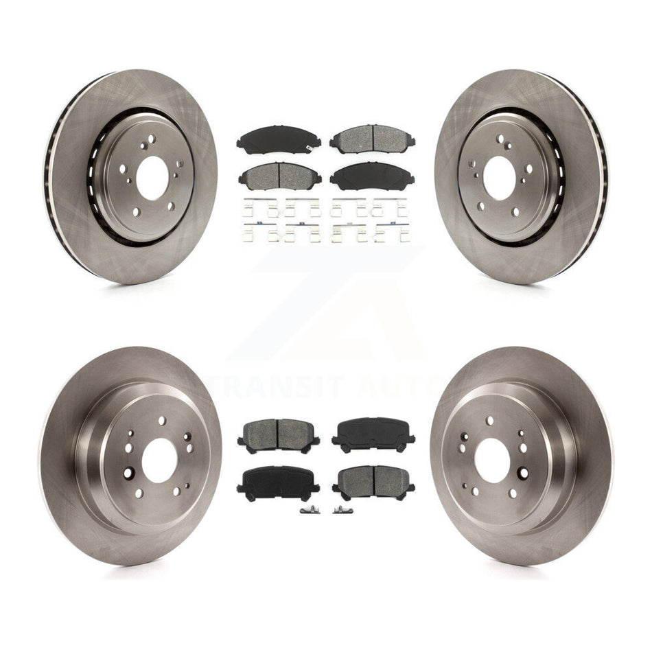 Front Rear Disc Brake Rotors And Semi-Metallic Pads Kit For 2014-2016 Acura MDX K8S-101494