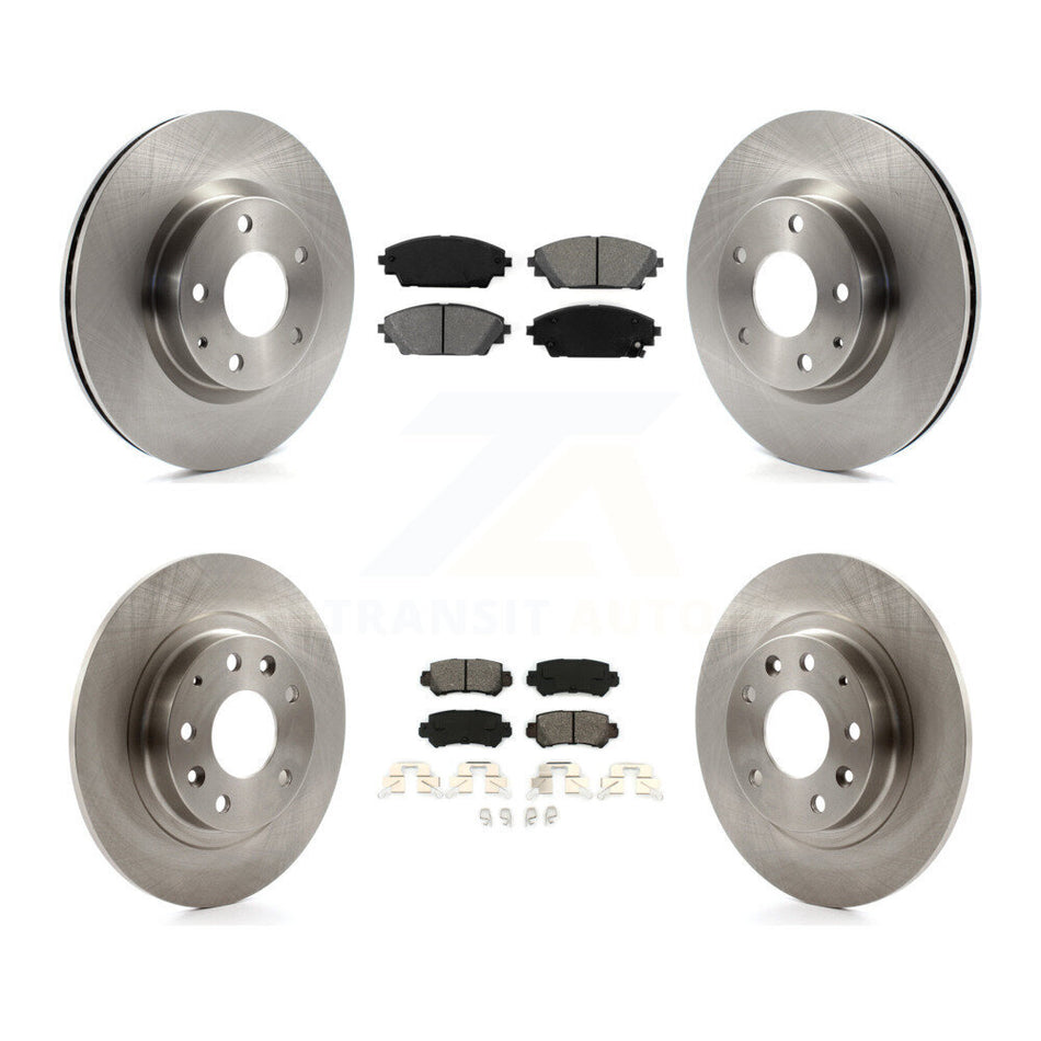 Front Rear Disc Brake Rotors And Semi-Metallic Pads Kit For 2016-2018 Mazda CX-3 AWD K8S-101496