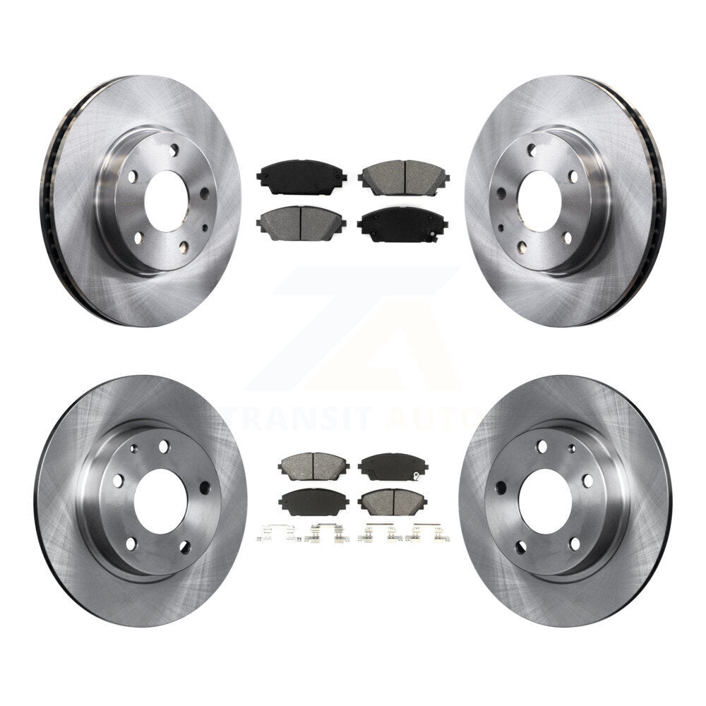 Front Rear Disc Brake Rotors And Semi-Metallic Pads Kit For Mazda 3 Sport K8S-101499