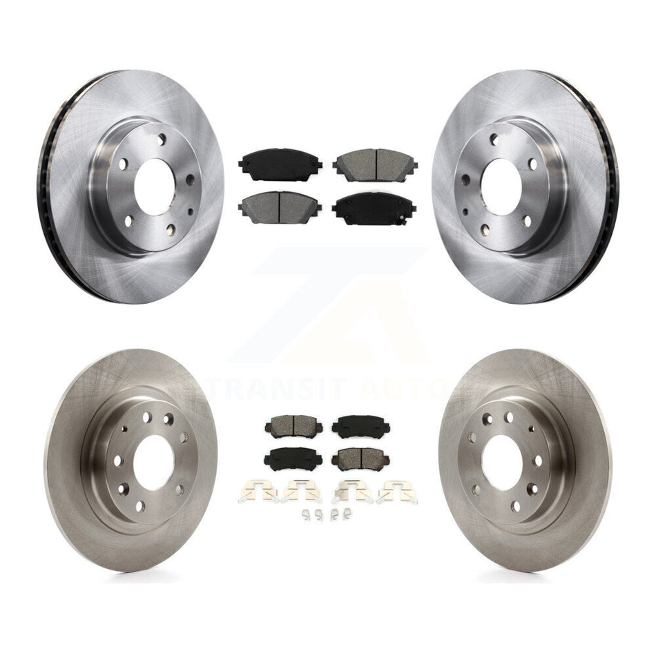 Front Rear Disc Brake Rotors And Semi-Metallic Pads Kit For 2016-2018 Mazda CX-3 FWD K8S-101500