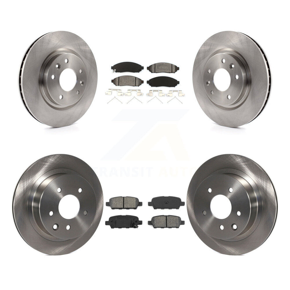 Front Rear Disc Brake Rotors And Semi-Metallic Pads Kit For 2015 Nissan LEAF Vehicles Manufactured In Japan K8S-101502
