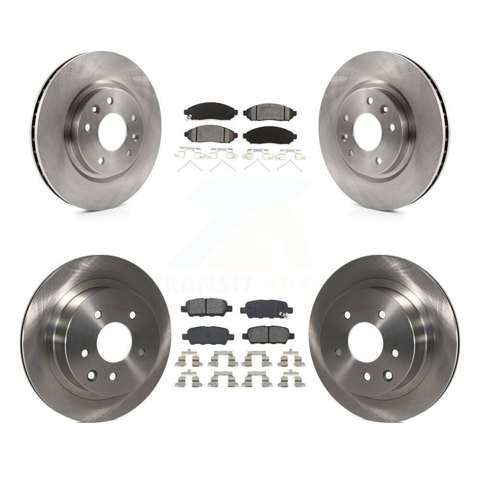 Front Rear Disc Brake Rotors And Semi-Metallic Pads Kit For 2015 Nissan LEAF Vehicles Manufactured In Japan K8S-101502
