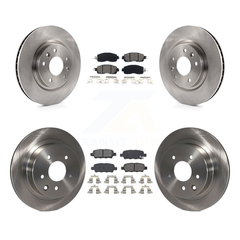 Front Rear Disc Brake Rotors And Semi-Metallic Pads Kit For Nissan LEAF K8S-101503