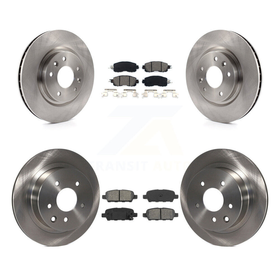 Front Rear Disc Brake Rotors And Semi-Metallic Pads Kit For Nissan LEAF K8S-101503