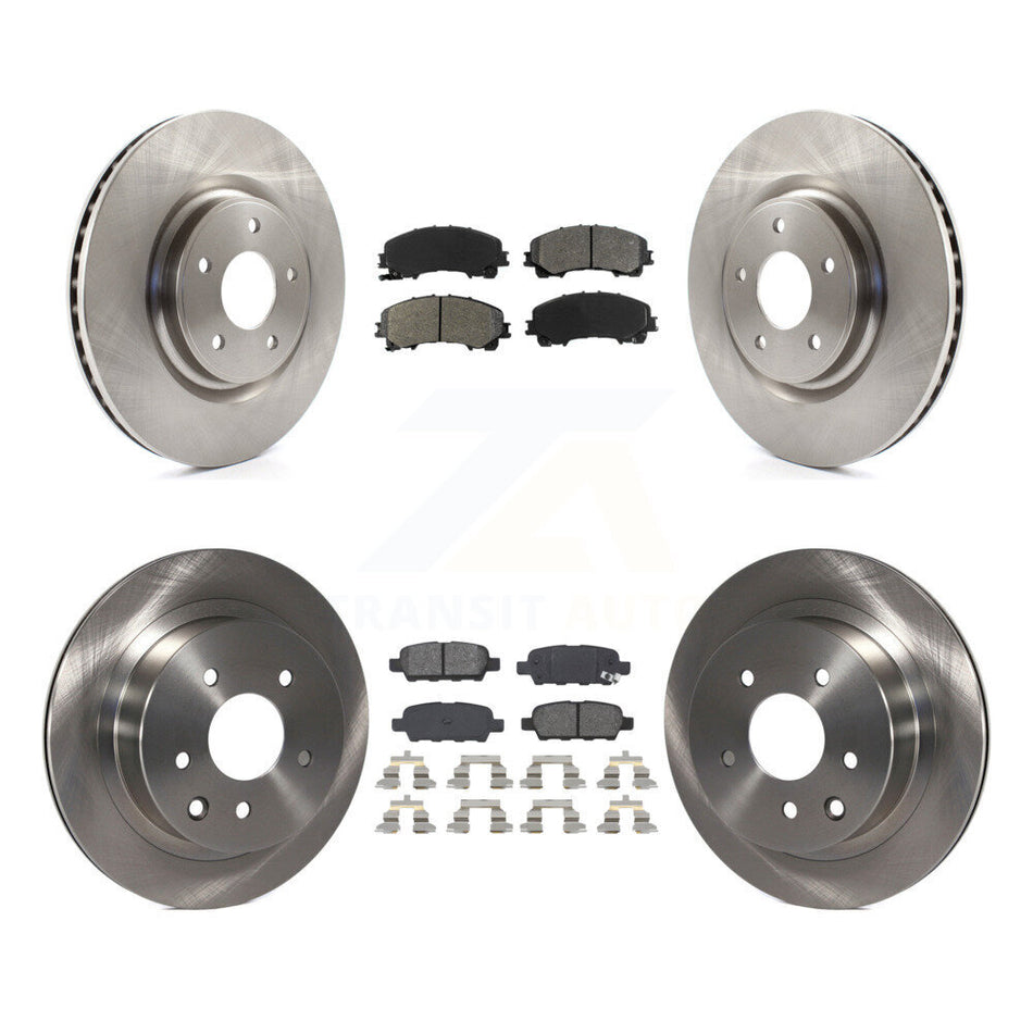 Front Rear Disc Brake Rotors And Semi-Metallic Pads Kit For Nissan Rogue K8S-101505