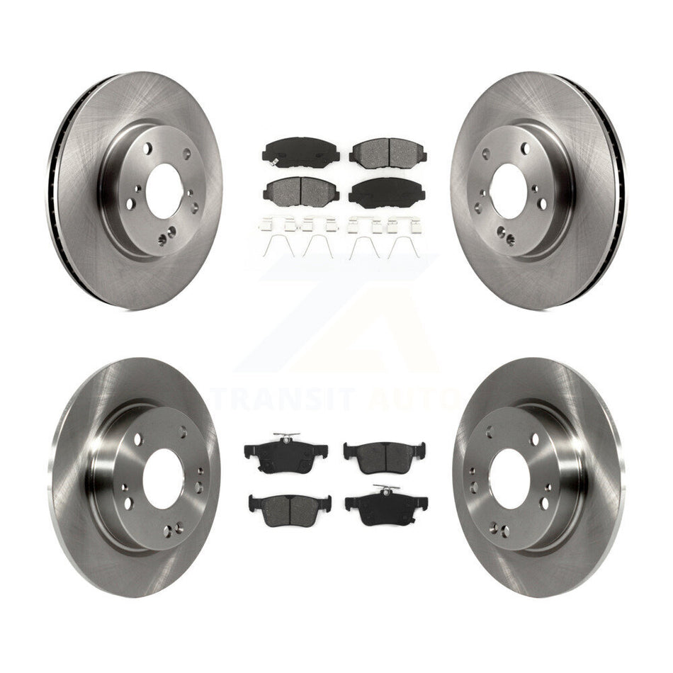 Front Rear Disc Brake Rotors And Semi-Metallic Pads Kit For Honda Civic K8S-101509