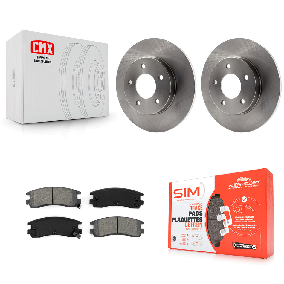 Rear Disc Brake Rotors And Semi-Metallic Pads Kit For Cadillac DeVille Buick Park Avenue Eldorado Seville Riviera Oldsmobile Aurora Allante Toronado K8S-101512