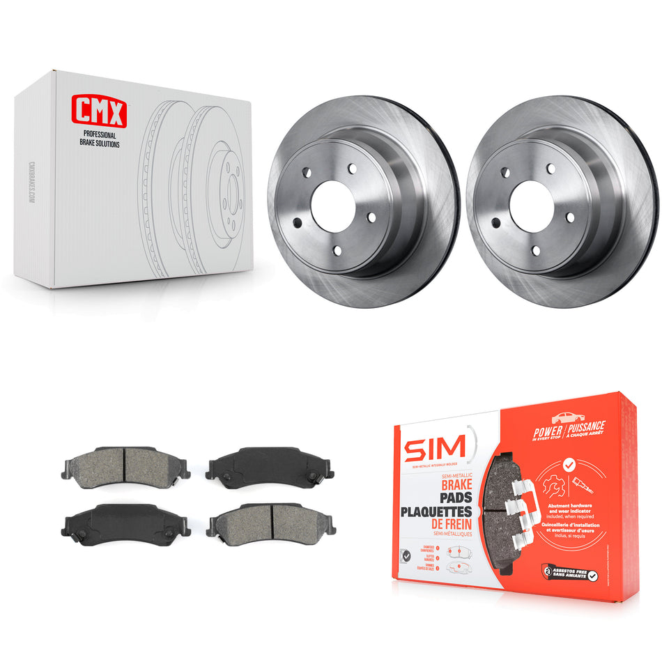 Rear Disc Brake Rotors And Semi-Metallic Pads Kit For Chevrolet S10 Blazer GMC Sonoma Jimmy Oldsmobile Bravada Isuzu Hombre K8S-101515