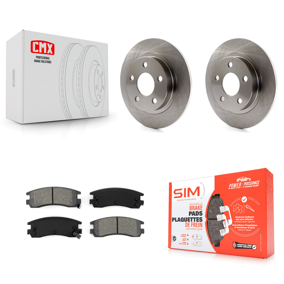 Rear Disc Brake Rotors And Semi-Metallic Pads Kit For Buick LeSabre Park Avenue Pontiac Bonneville Oldsmobile Aurora Cadillac Eldorado K8S-101524