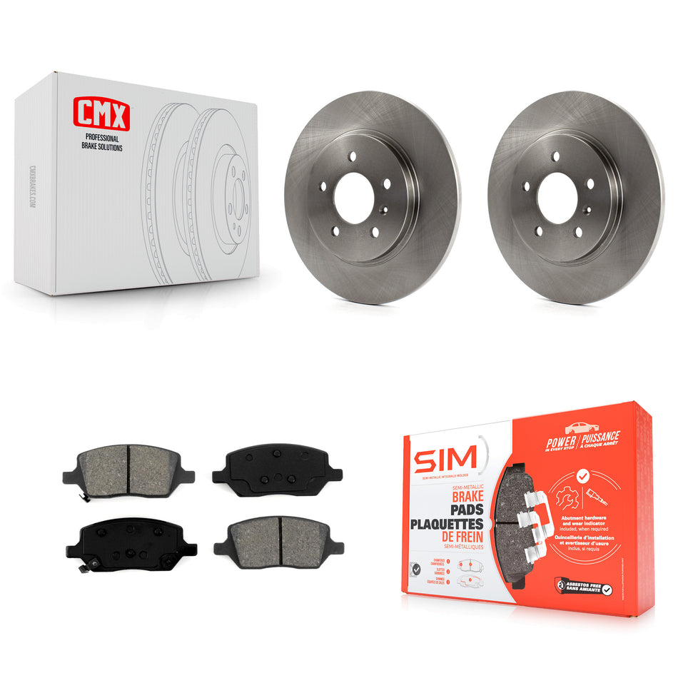 Rear Disc Brake Rotors And Semi-Metallic Pads Kit For 2005-2005 Chevrolet Uplander Pontiac Montana Buick Terraza Saturn Relay K8S-101542