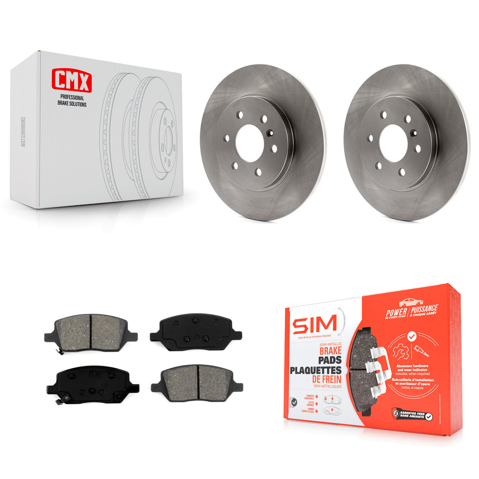 Rear Disc Brake Rotors And Semi-Metallic Pads Kit For Chevrolet Uplander Pontiac Montana Buick Terraza Saturn Relay K8S-101555