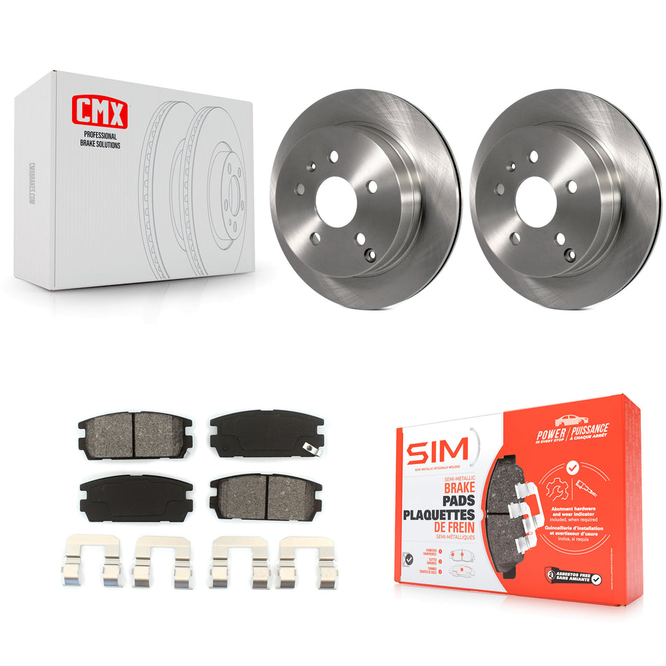 Rear Disc Brake Rotors And Semi-Metallic Pads Kit For 2010-2017 Chevrolet Equinox GMC Terrain K8S-101570