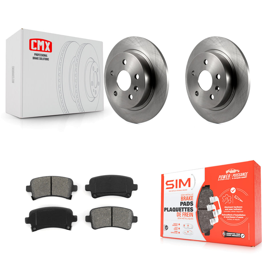 Rear Disc Brake Rotors And Semi-Metallic Pads Kit For Chevrolet Malibu Buick LaCrosse Regal Limited K8S-101573
