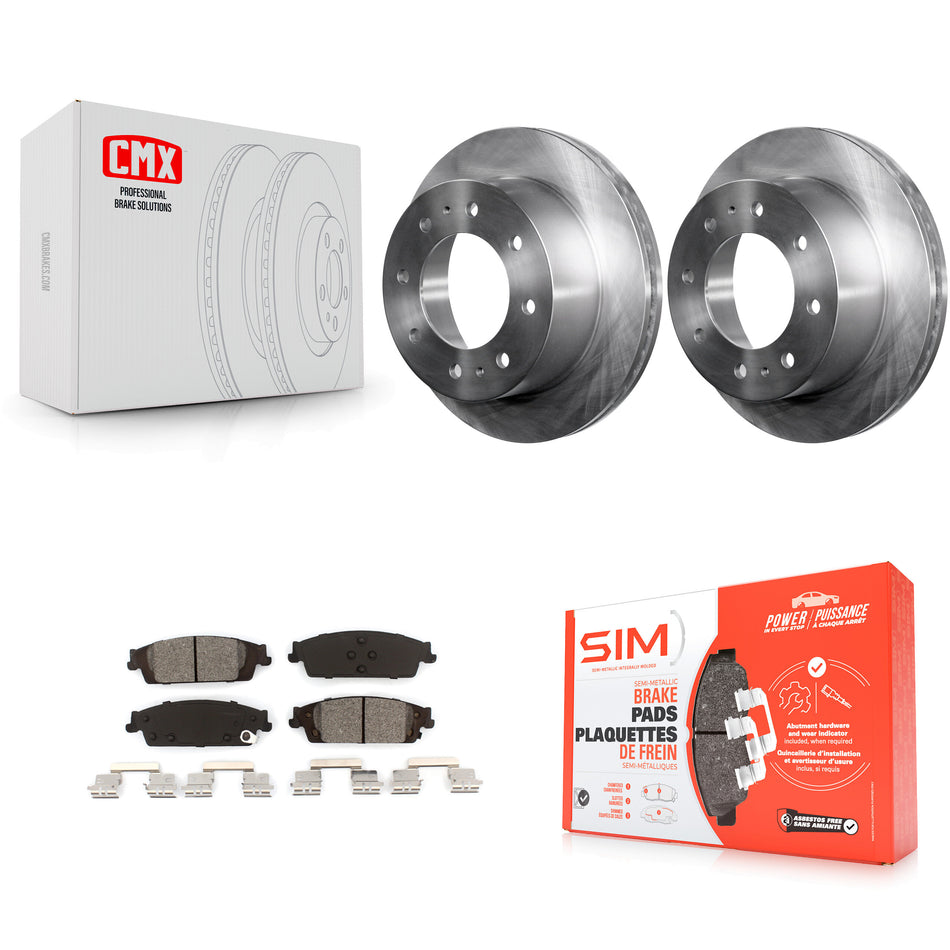 Rear Disc Brake Rotors And Semi-Metallic Pads Kit For Chevrolet Suburban K8S-101576