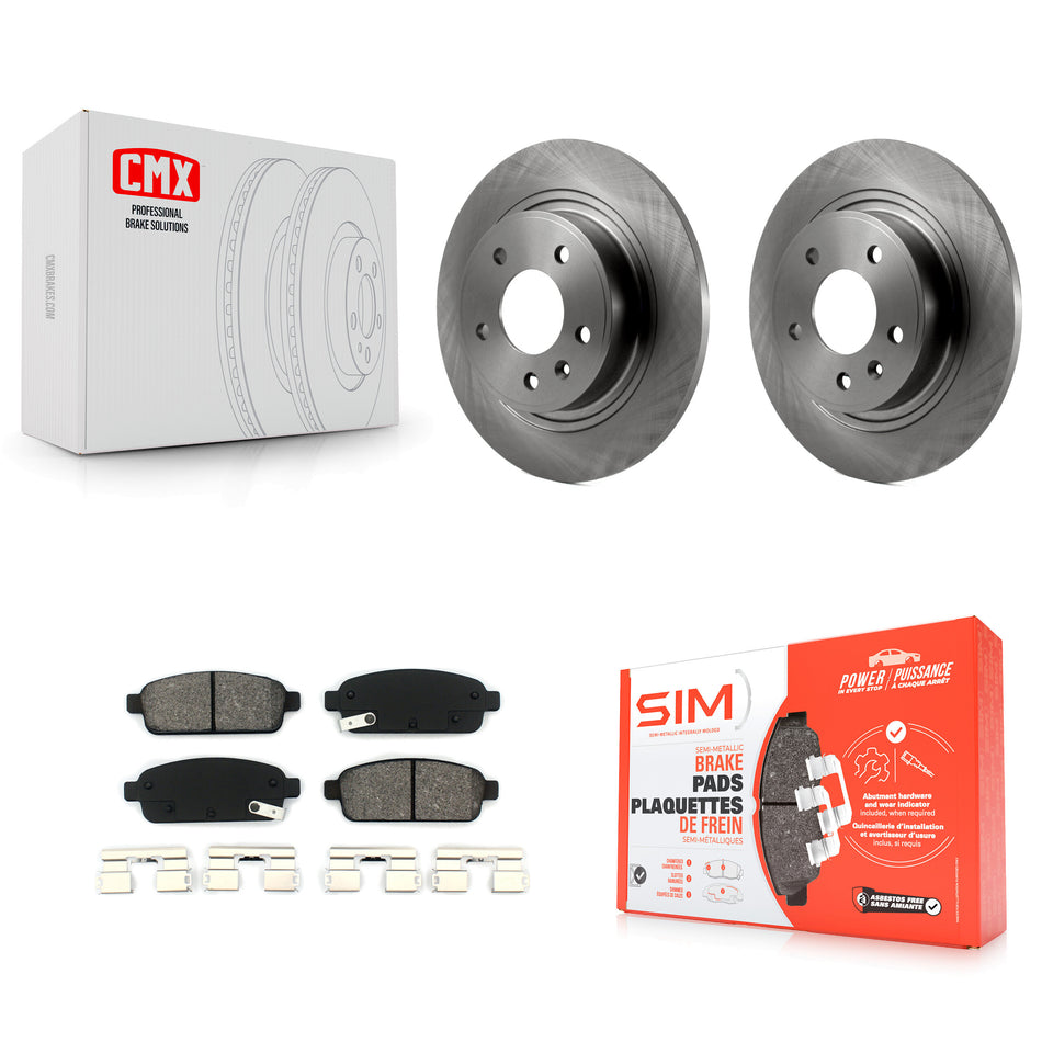 Rear Disc Brake Rotors And Semi-Metallic Pads Kit For Chevrolet Cruze Buick Verano Volt Cascada Cadillac ELR Orlando K8S-101578