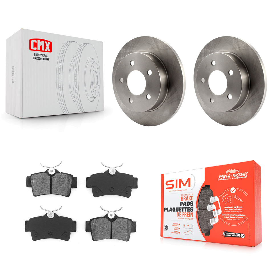 Rear Disc Brake Rotors And Semi-Metallic Pads Kit For Ford Mustang K8S-101583