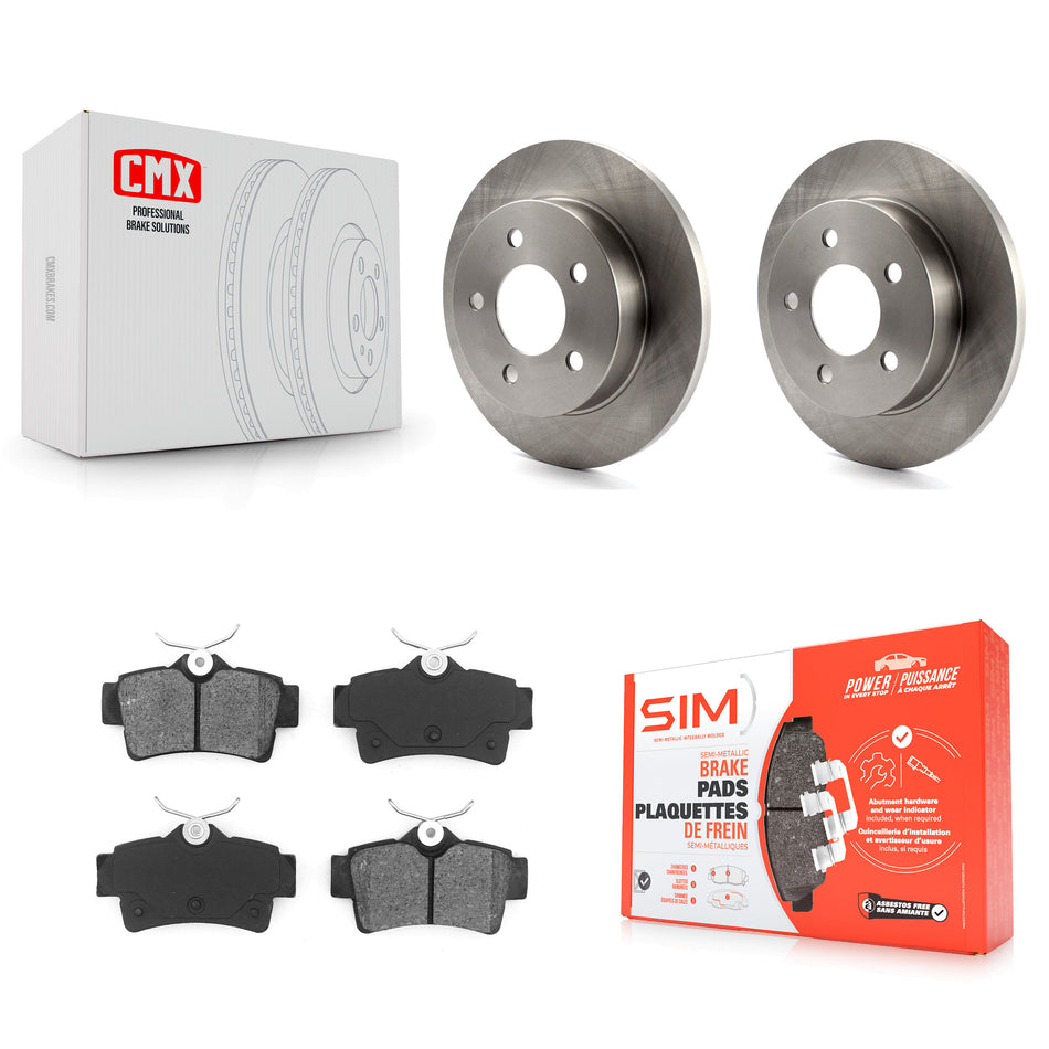 Rear Disc Brake Rotors And Semi-Metallic Pads Kit For Ford Mustang K8S-101583