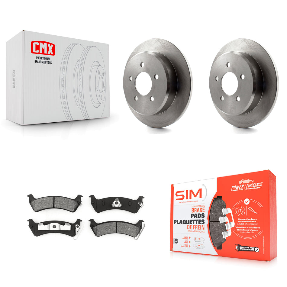 Rear Disc Brake Rotors And Semi-Metallic Pads Kit For Ford Explorer Sport Trac K8S-101584