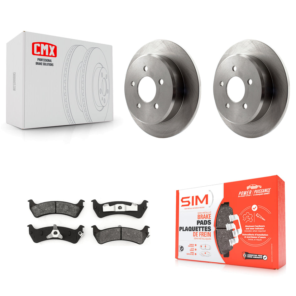 Rear Disc Brake Rotors And Semi-Metallic Pads Kit For Ford Ranger Explorer Mercury Mountaineer Sport K8S-101585