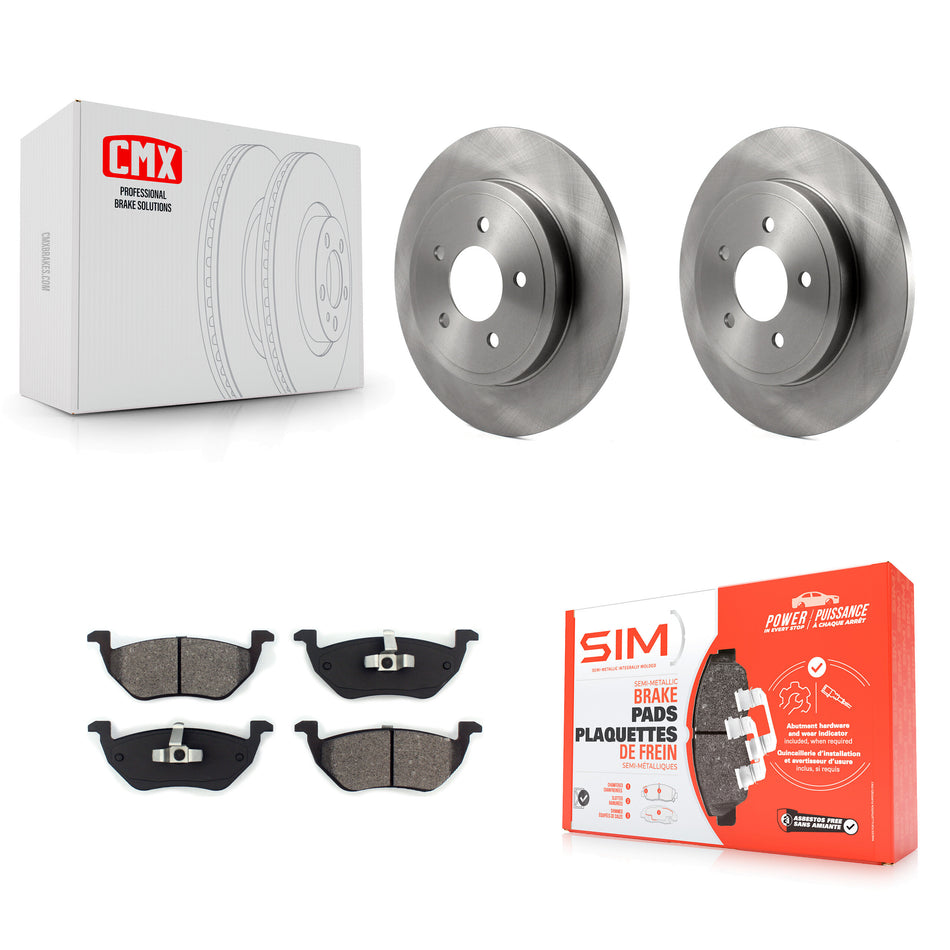 Rear Disc Brake Rotors And Semi-Metallic Pads Kit For Ford Escape Mercury Mariner Mazda Tribute K8S-101616