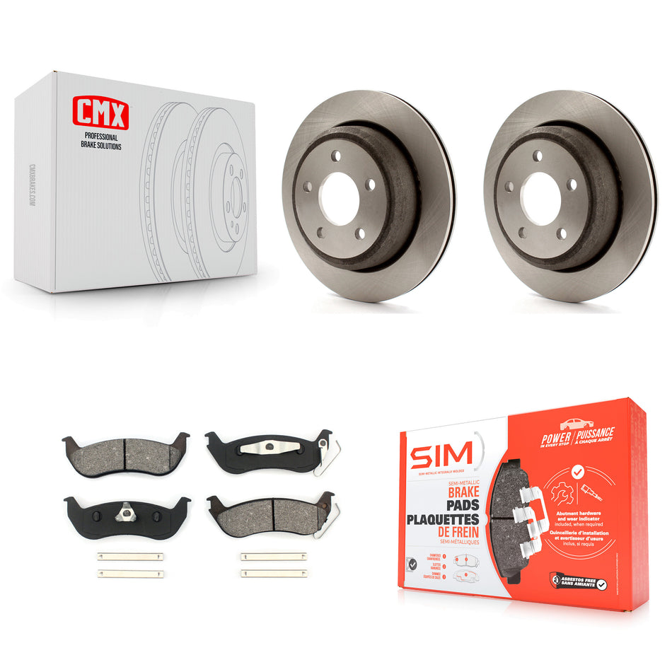 Rear Disc Brake Rotors And Semi-Metallic Pads Kit For Ford Ranger Mazda B2300 B4000 K8S-101635