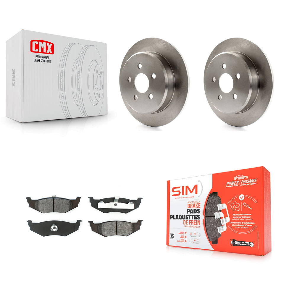 Rear Disc Brake Rotors And Semi-Metallic Pads Kit For Chrysler PT Cruiser Dodge Neon Sebring Stratus Plymouth K8S-101651