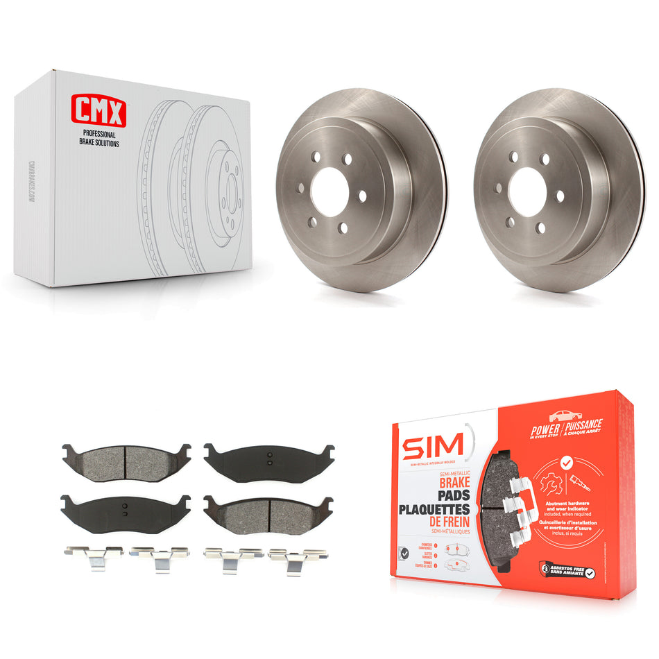 Rear Disc Brake Rotors And Semi-Metallic Pads Kit For 2003 Dodge Durango K8S-101663