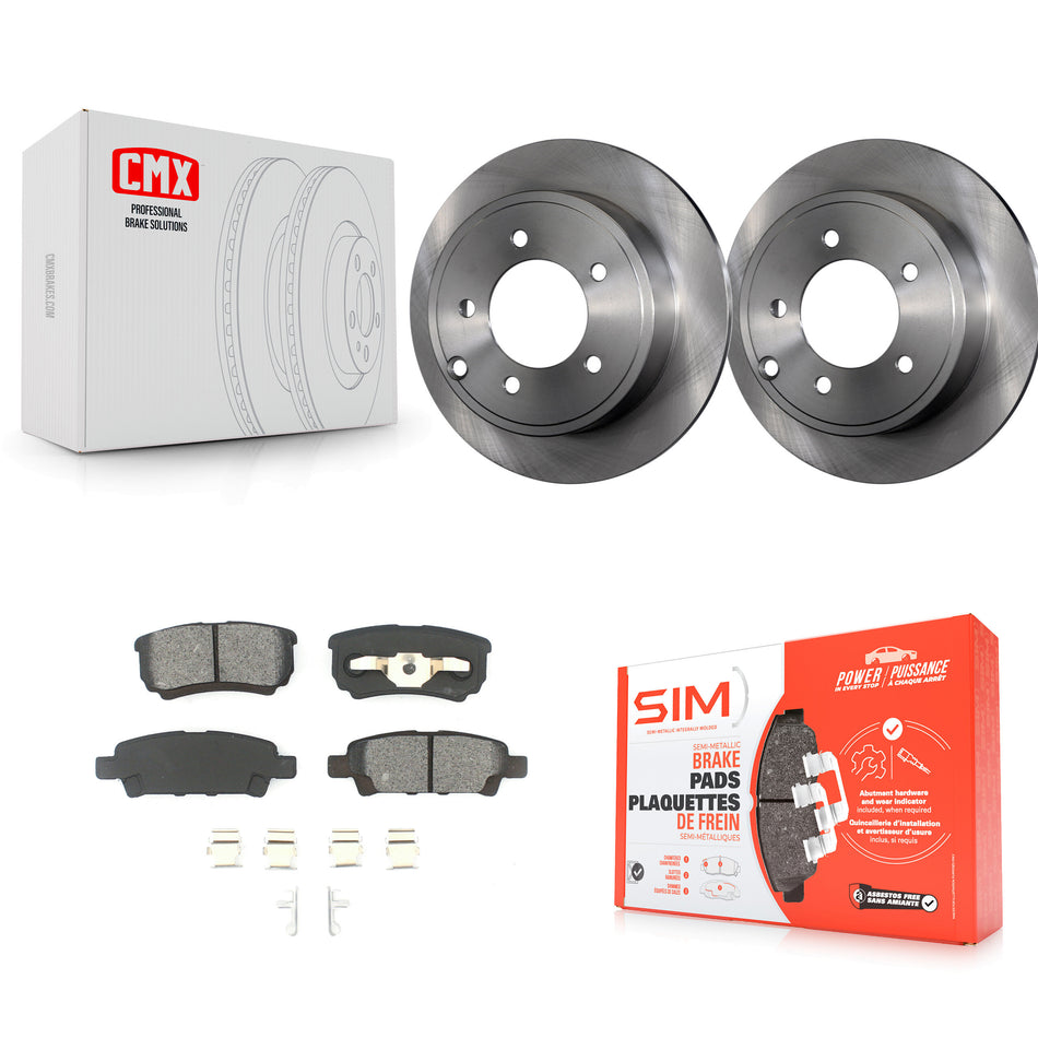 Rear Disc Brake Rotors And Semi-Metallic Pads Kit For Jeep Dodge Patriot Chrysler Compass Avenger 200 Caliber Sebring Mitsubishi Lancer K8S-101673