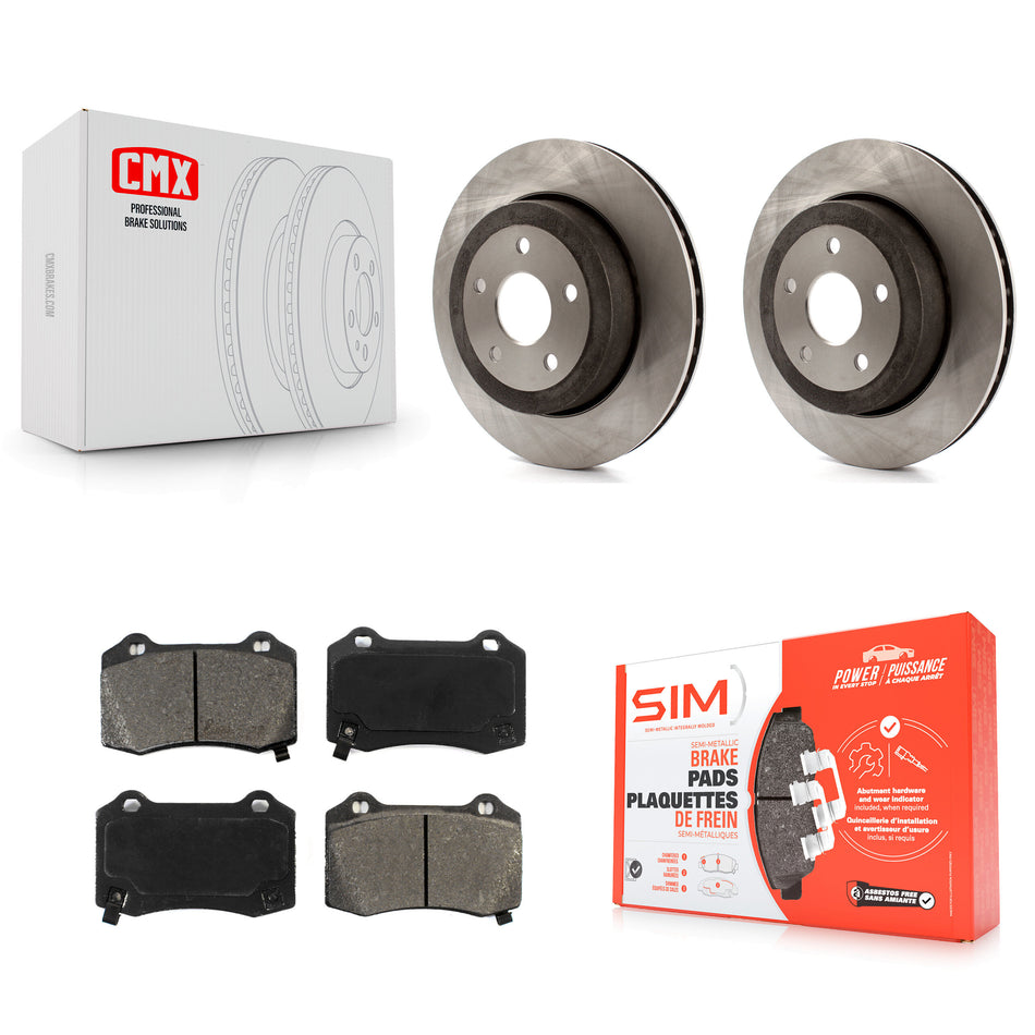 Rear Disc Brake Rotors And Semi-Metallic Pads Kit For 2006-2010 Jeep Grand Cherokee SRT8 K8S-101675