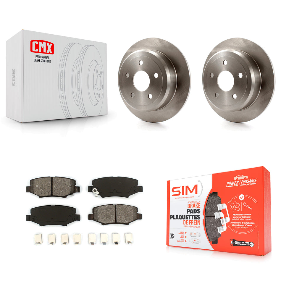 Rear Disc Brake Rotors And Semi-Metallic Pads Kit For Jeep Wrangler JK K8S-101676