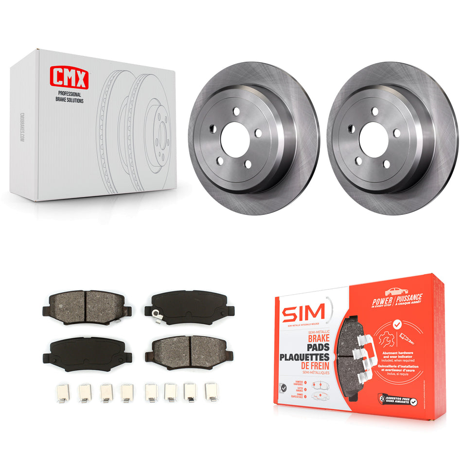 Rear Disc Brake Rotors And Semi-Metallic Pads Kit For Jeep Liberty Dodge Nitro K8S-101678