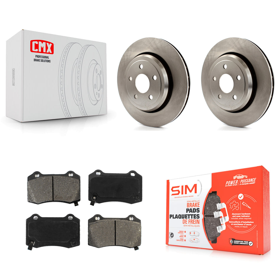 Rear Disc Brake Rotors And Semi-Metallic Pads Kit For Jeep Grand Cherokee Dodge Durango K8S-101687