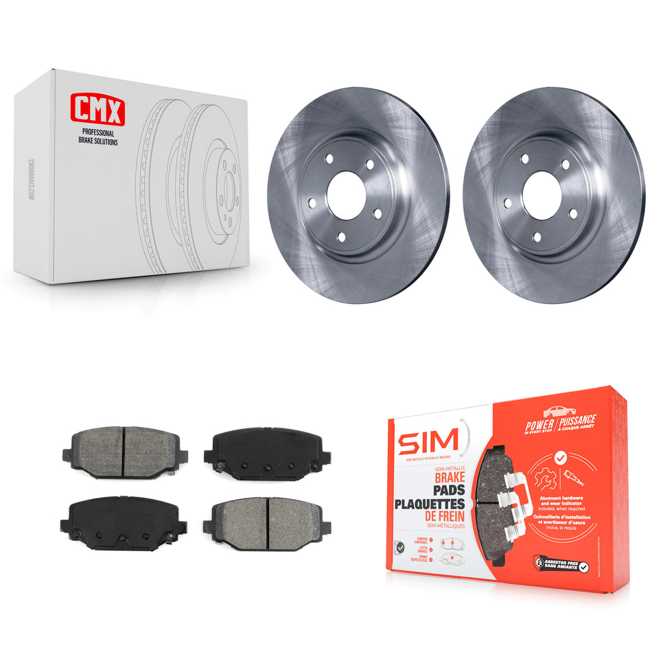 Rear Disc Brake Rotors And Semi-Metallic Pads Kit For Dodge Grand Caravan Journey Chrysler Town & Country Ram C/V Volkswagen Routan K8S-101688