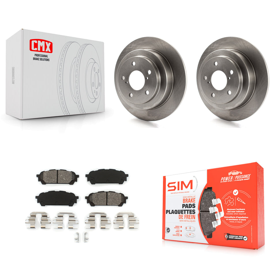 Rear Disc Brake Rotors And Semi-Metallic Pads Kit For Subaru Forester Impreza Saab 9-2X K8S-101691
