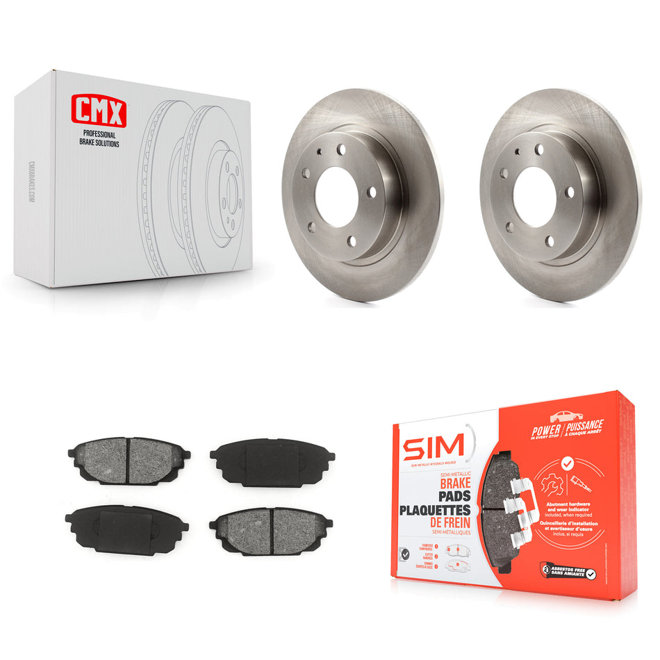 Rear Disc Brake Rotors And Semi-Metallic Pads Kit For Mazda Protege Protege5 K8S-101699