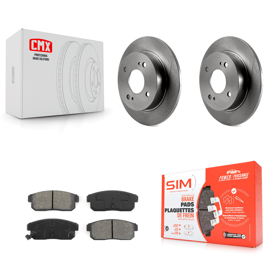 Rear Disc Brake Rotors And Semi-Metallic Pads Kit For Nissan Sentra INFINITI G20 K8S-101704