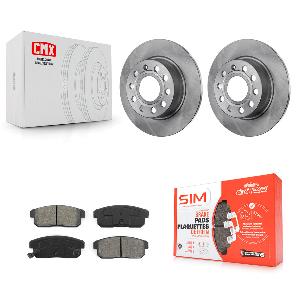 Rear Disc Brake Rotors And Semi-Metallic Pads Kit For Nissan Maxima INFINITI I35 I30 K8S-101714