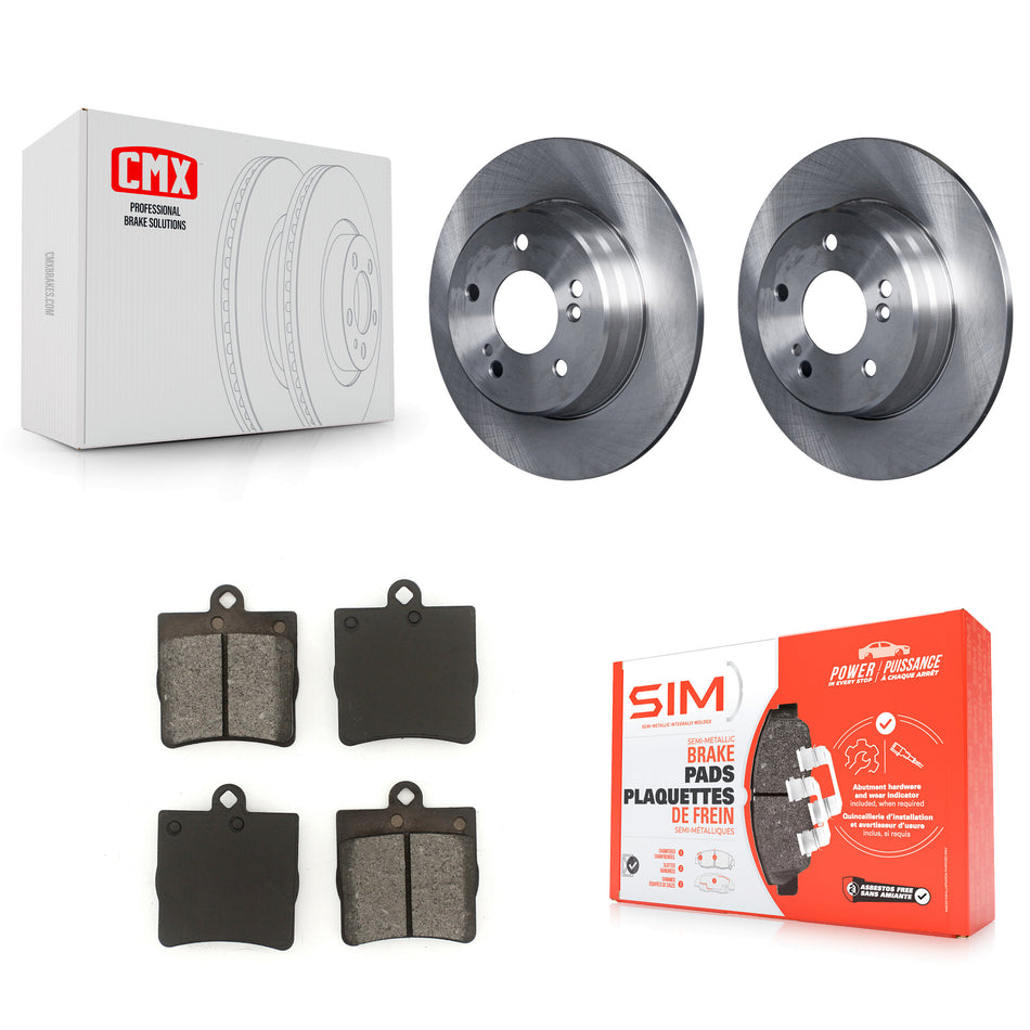 Rear Disc Brake Rotors And Semi-Metallic Pads Kit For Mercedes-Benz C230 C240 Chrysler Crossfire SLK230 SLK320 SLK280 C280 SLK300 K8S-101730