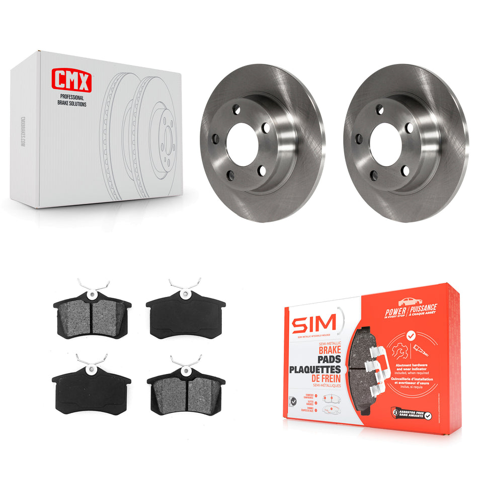 Rear Disc Brake Rotors And Semi-Metallic Pads Kit For Audi A6 Quattro Allroad K8S-101754